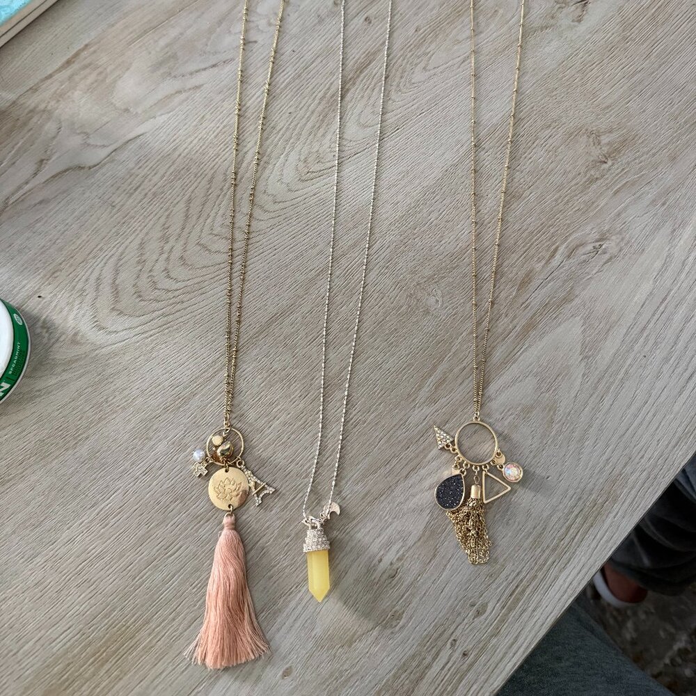 NEW THREE (3) LONG LAYERING NECKLACES